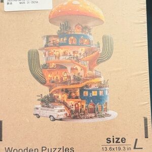 Mushroom House Wooden Puzzle
